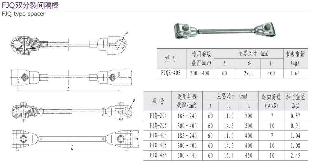 FJJQ雙分裂間隔棒