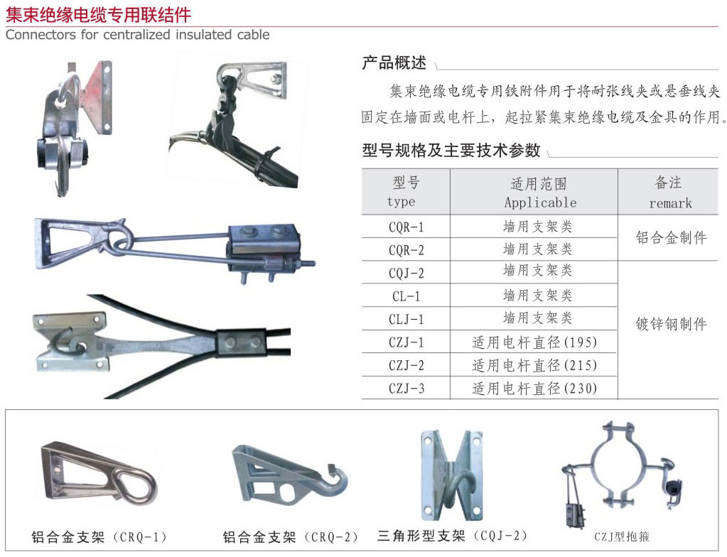 集束絕緣電纜專用聯(lián)接件