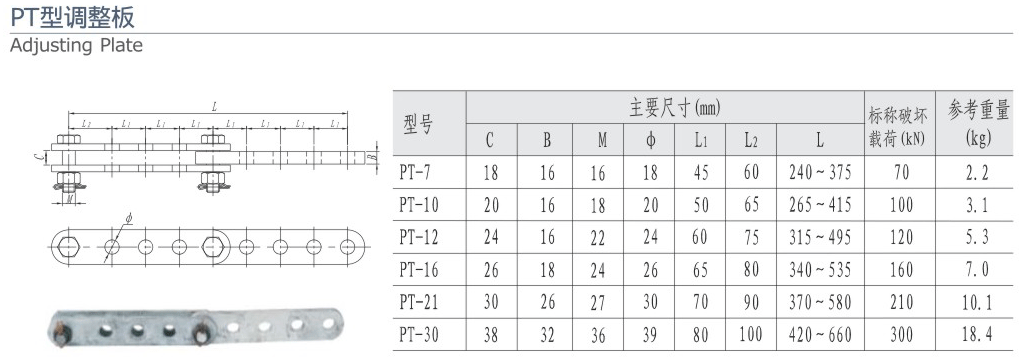 PT型調(diào)整板