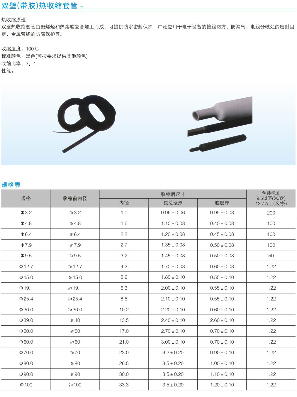 雙壁（帶膠）熱收縮套管