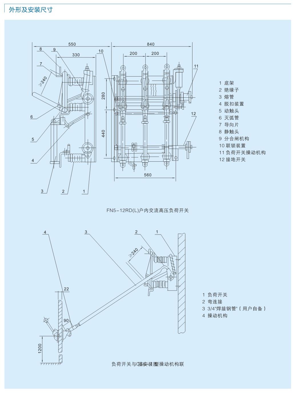 FN5-12戶內(nèi)高壓負荷開關(guān)-熔斷器組合...